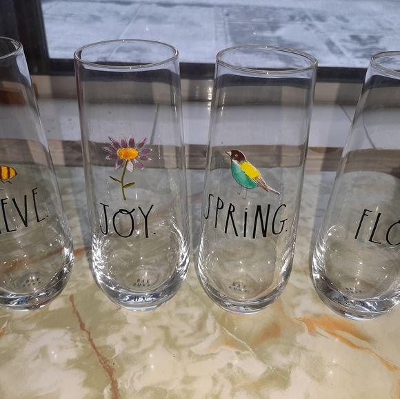 Set of 4 rae dunn glasses - Picture 2 of 3